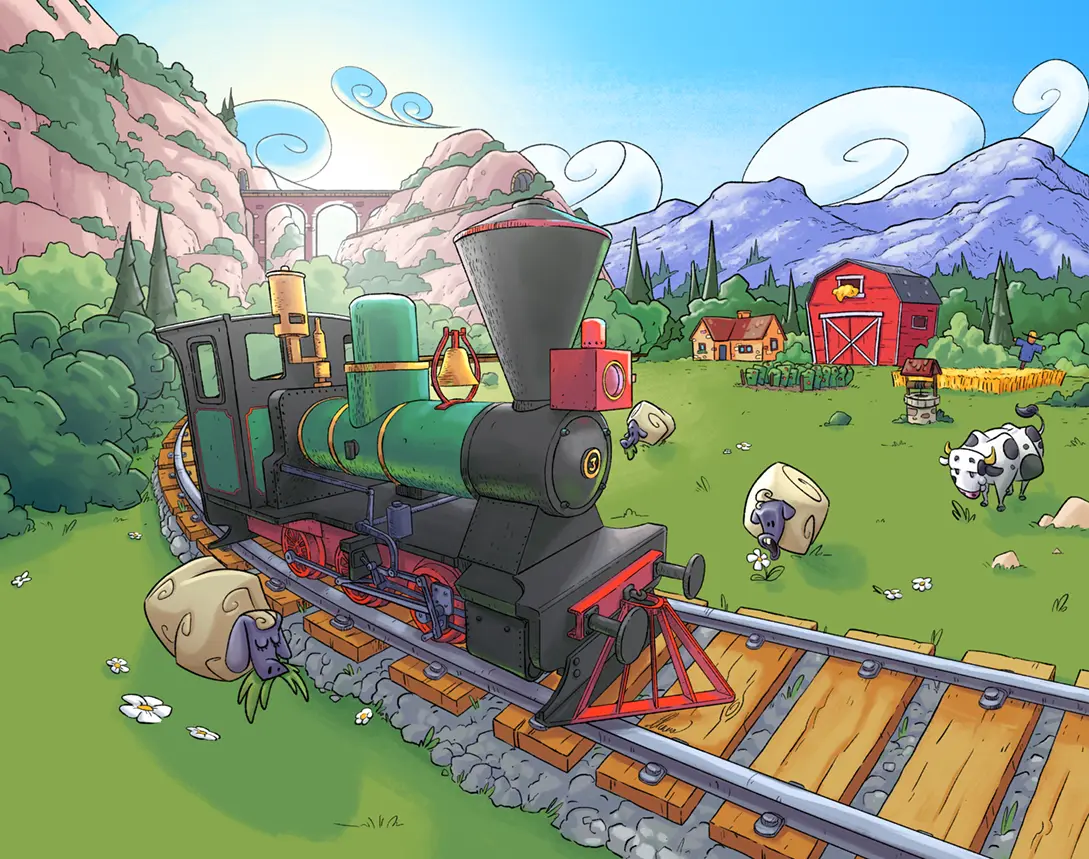 "Rollecate" box cover. Find out more on BGG